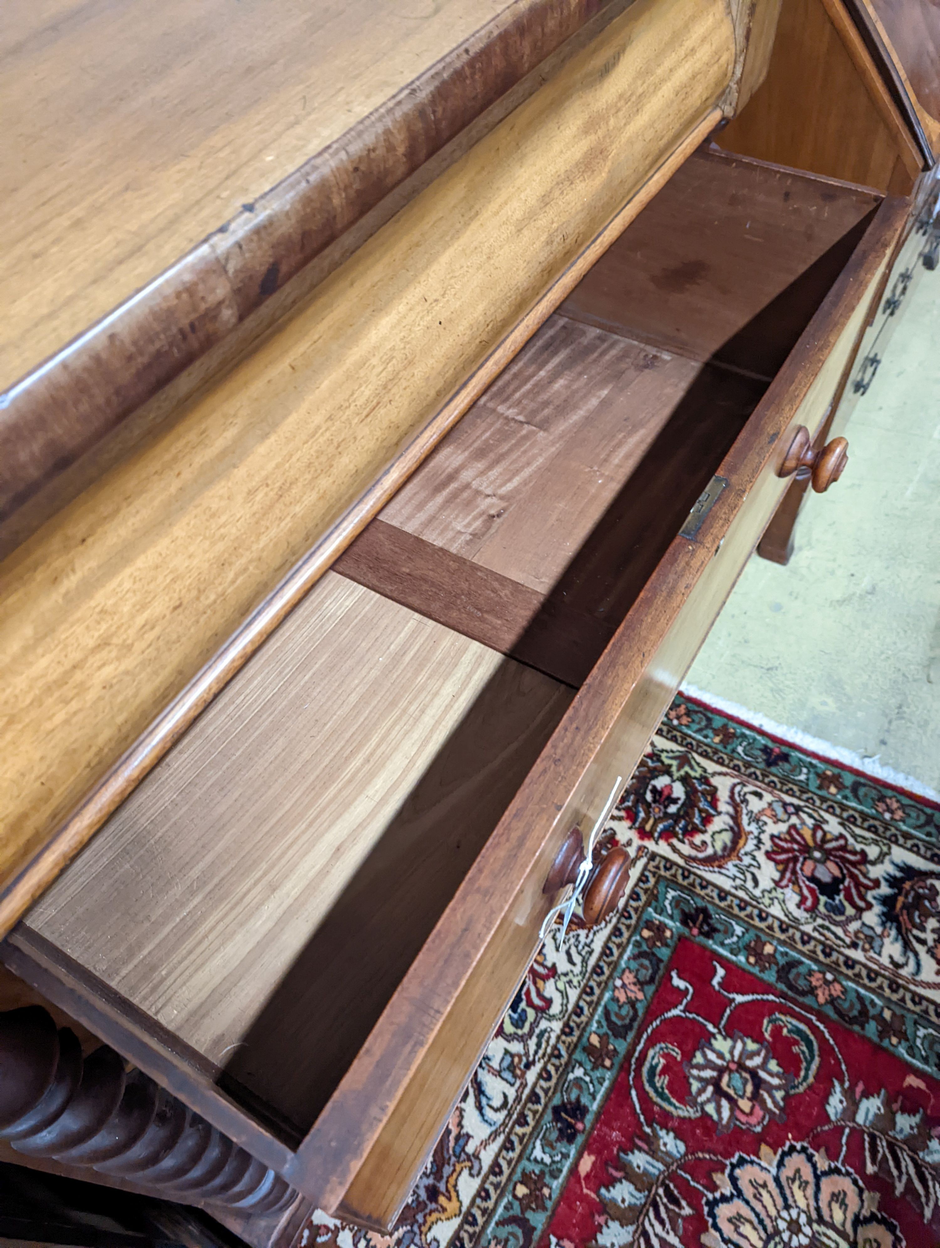 A Victorian mahogany Scottish chest, width 110cm, depth 55cm, height 128cm